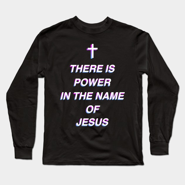 The Name Of Jesus | Christian God Graphic Long Sleeve T-Shirt by MeatMan